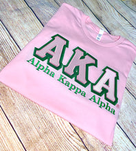 Load image into Gallery viewer, AKA Classic Greek Letter T-shirt w/ Sorority Name
